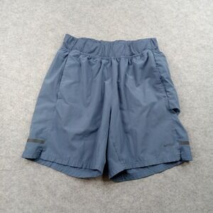 Skora Shorts Mens Medium Blue Qwick Dry Elastic Waist Running Athletic Gym